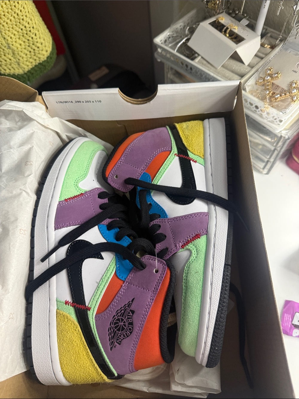 Nike Air Jordan Kids Multicolor Low-Top Sneakers